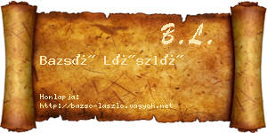 Bazsó László névjegykártya