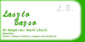 laszlo bazso business card