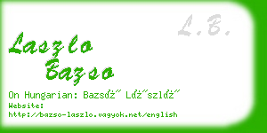 laszlo bazso business card